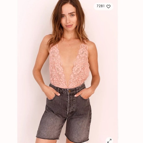 Free People-Comin' In Haht Bodysuit-Copper Rose - Picture 2 of 10